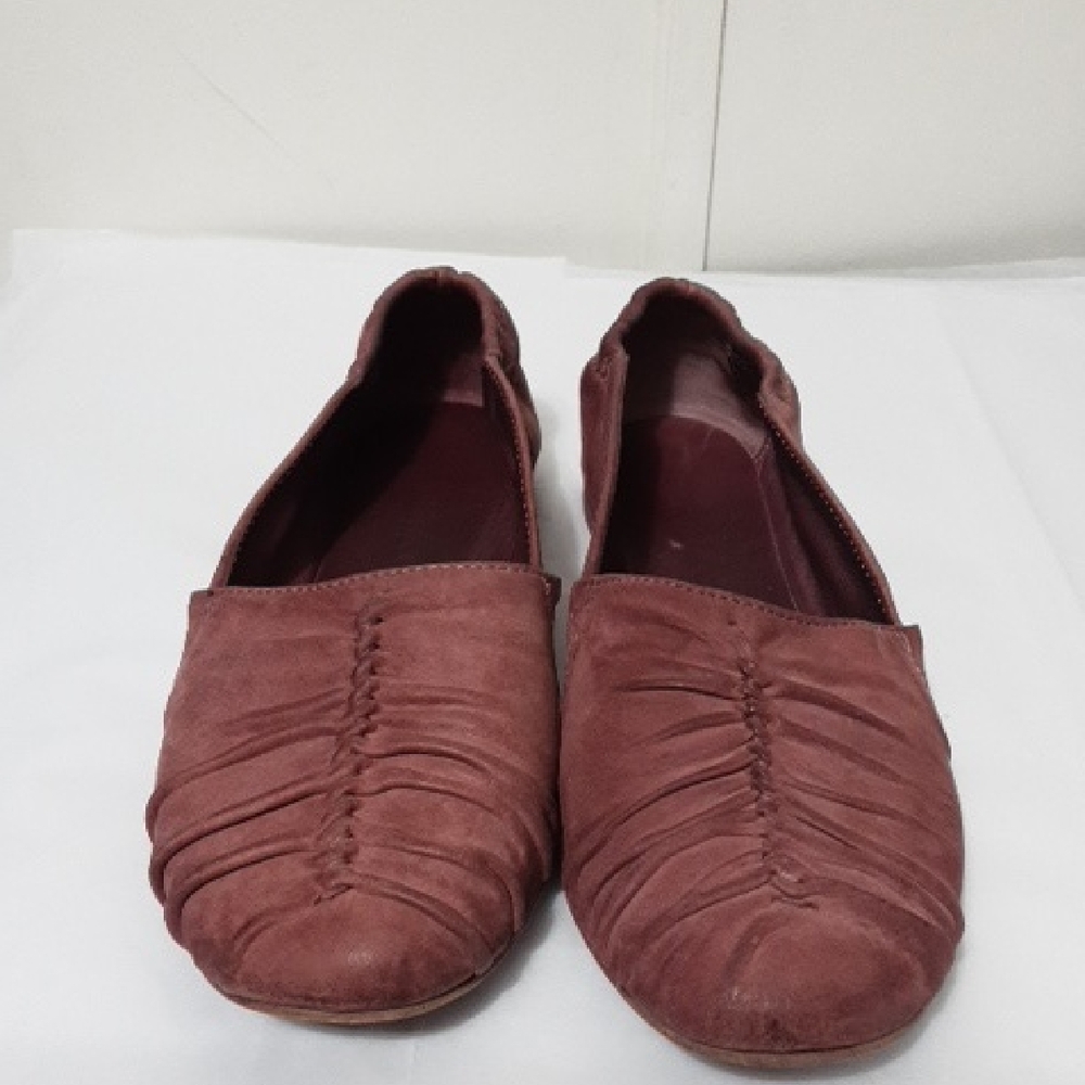 SUNDANCE VIVIANE BALLET FLAT Reddish Brown Suede Leather‎ 37